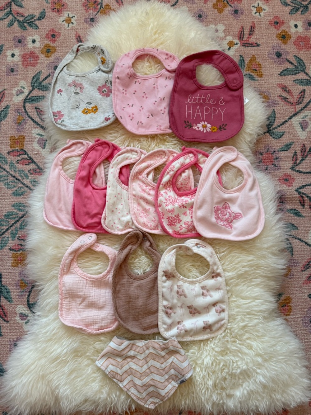 Bundle of 13 Baby Girl Bibs